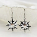 Bohemian Gothic Mushroom Drop Earrings with Nature Detail