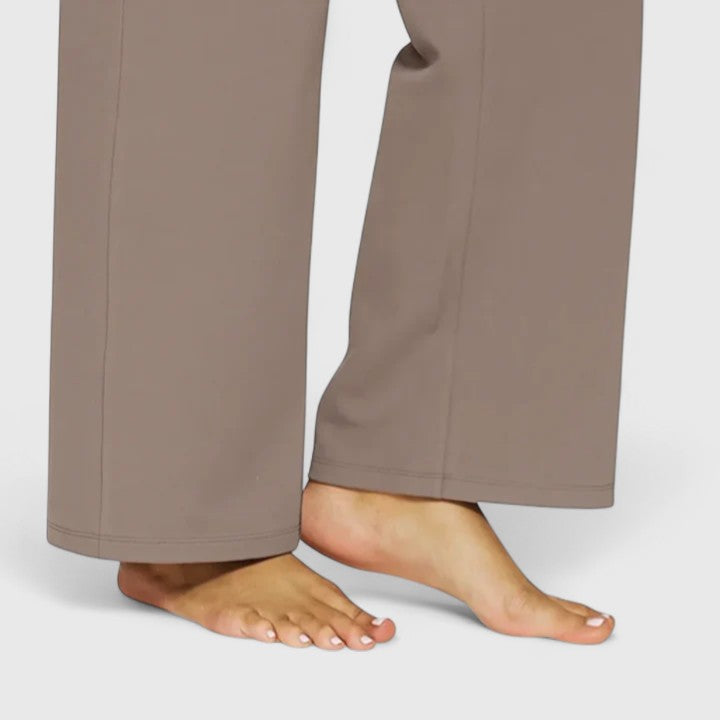 Wide Waistband Trousers with Pockets