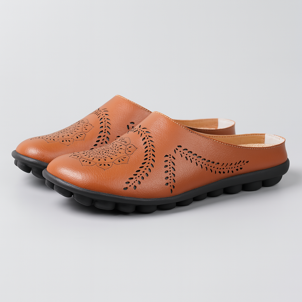 Zapatos sin cordones con troquelado mandala y suela flexible de confort