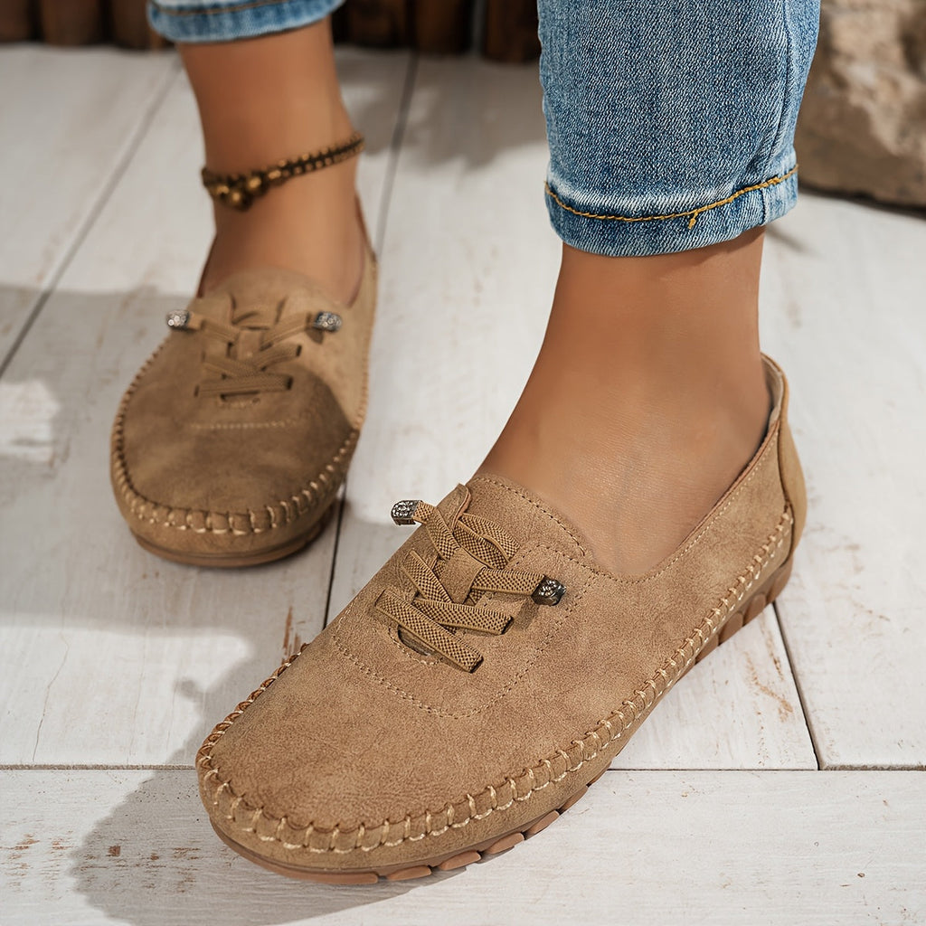 Mocasines con sujeción y plantilla que alivia la presión