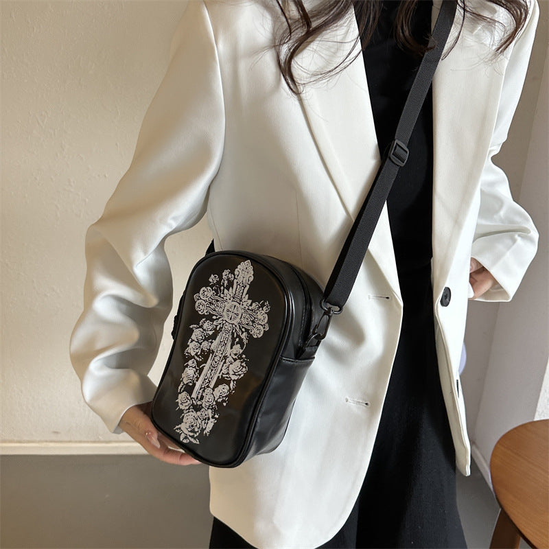 Pumpkin Print PU Shoulder Bag for Halloween Costumes