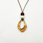 Vintage Irregular Teardrop Resin Pendant Necklace with Colour Choice