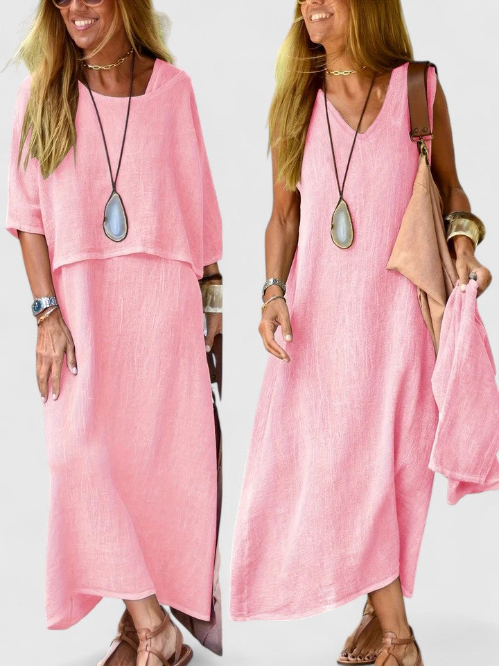 Coordinated Two Piece Set with Top and Skirt