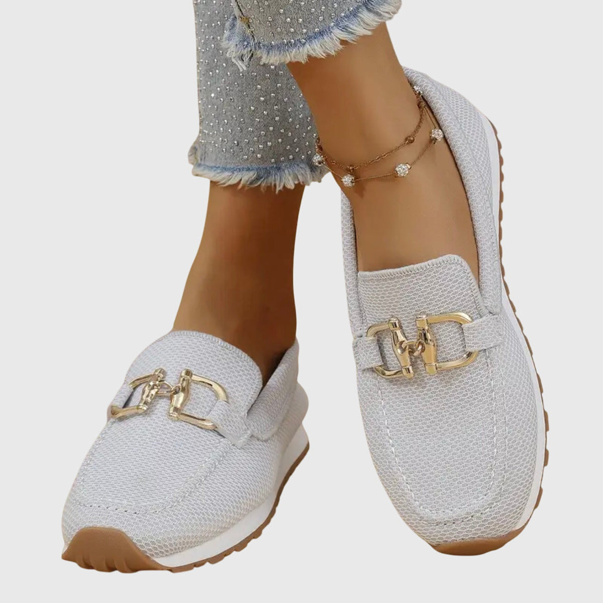 Breathable Loafers with Slip-Resistant Sole