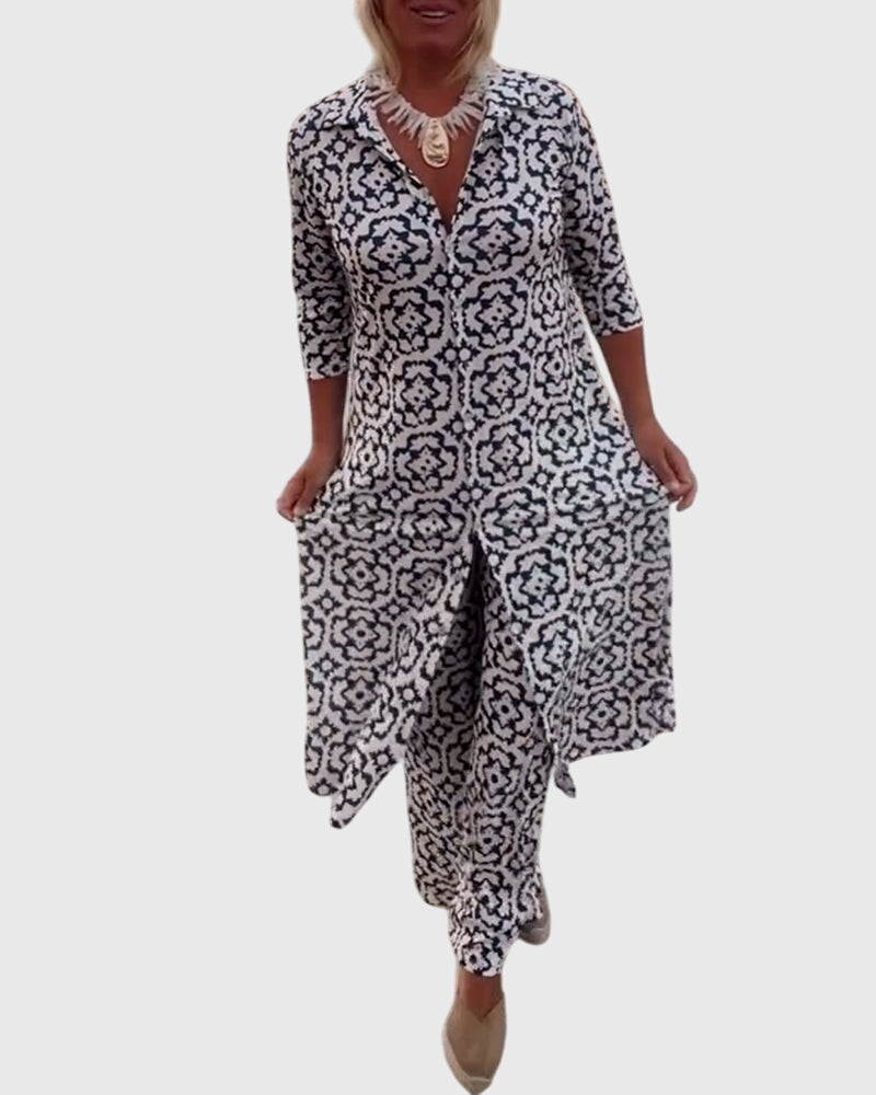 Vintage Style Two Piece Set with Classic Cut