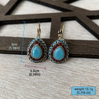 Vintage Rhinestone Teardrop Resin Earrings in Three Colours