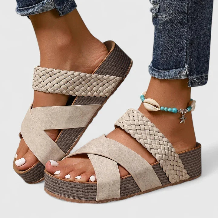 Shaped Sole Sandals with Slip-Resistant Grip