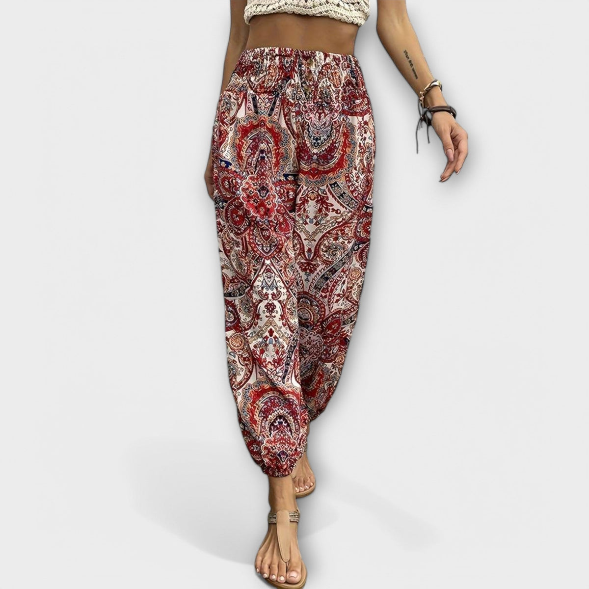 Patterned Trousers with Bold Graphic Design