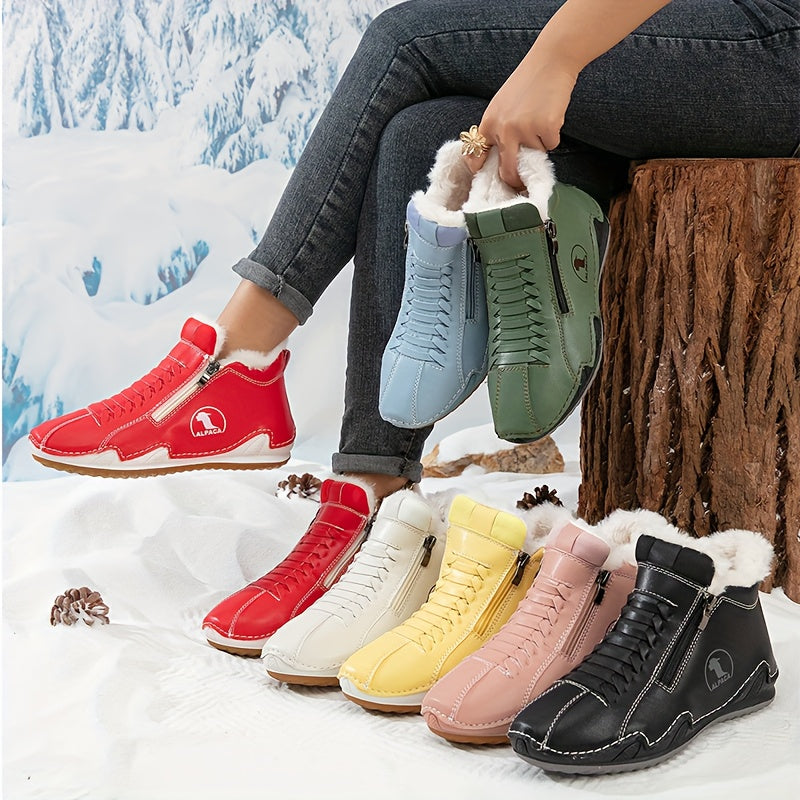 Lined Winter Boots with Wide Toe Box