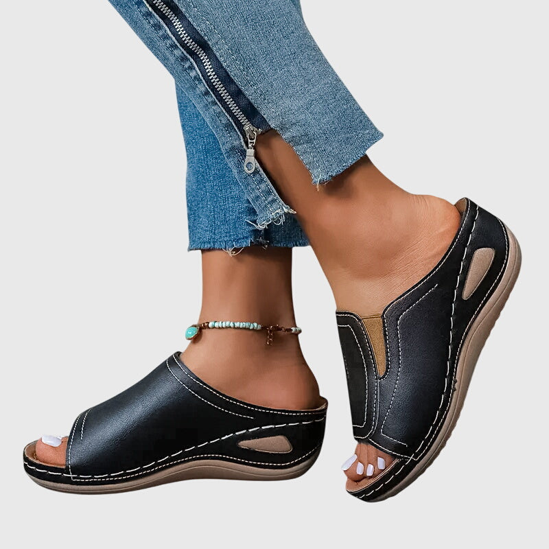 Contoured Sandals with Slip-Resistant Sole