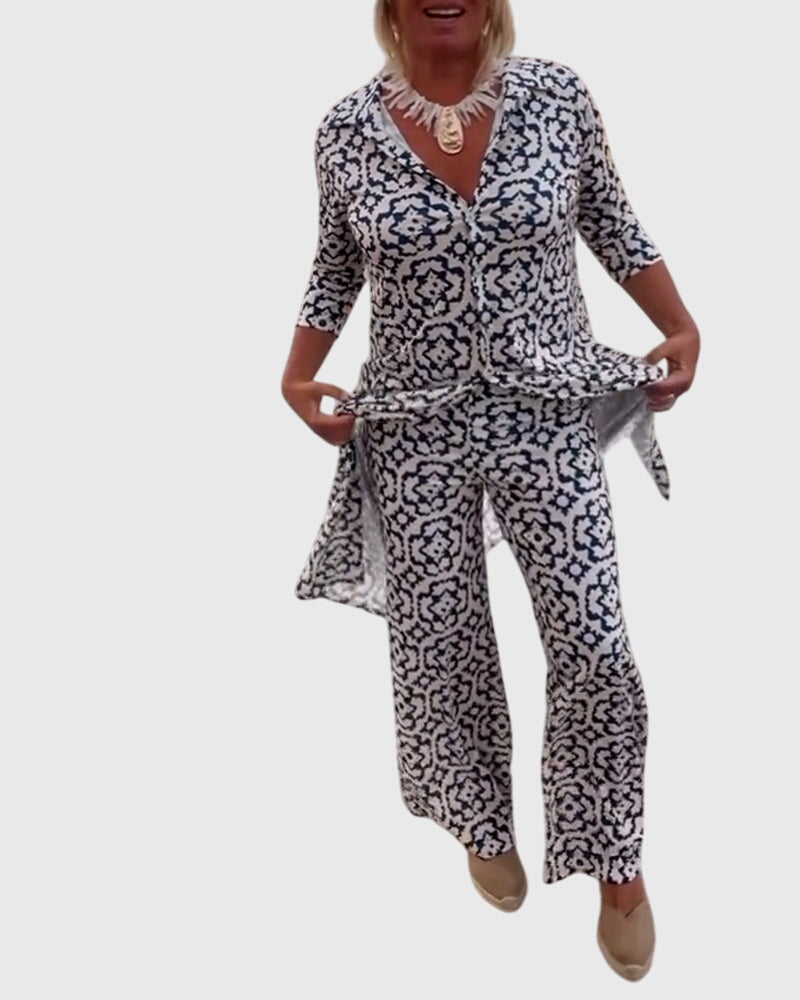 Vintage Style Two Piece Set with Classic Cut