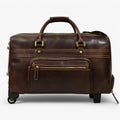 22-Inch Faux Leather Travel Trolley with Laptop Section