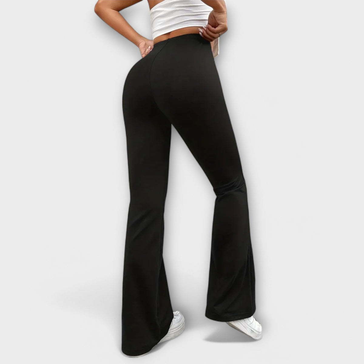 Relaxed Trousers with Flared Leg
