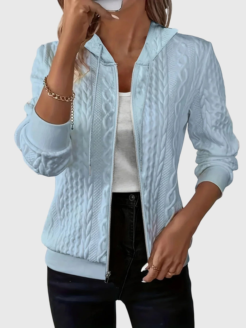 Zip Front Hoodie with Soft Comfortable Feel