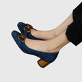 Tacones altos con tira de hebilla y plantilla acolchada