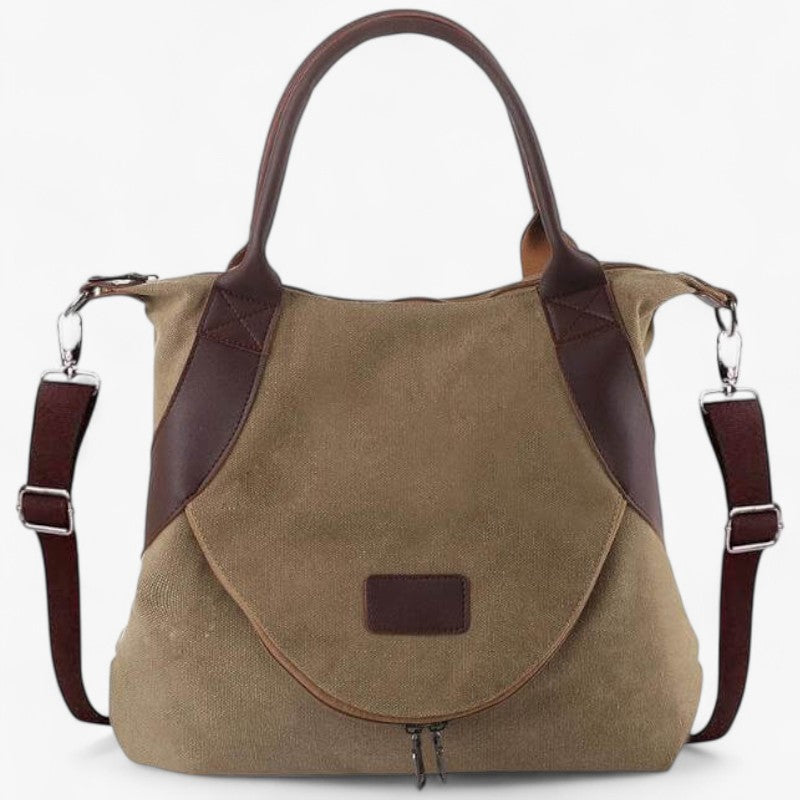 Large Canvas Hobo Bag with Multiple Inner Pockets