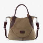Large Canvas Hobo Bag with Multiple Inner Pockets