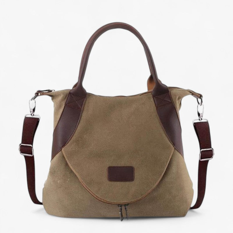 Large Canvas Hobo Bag with Multiple Inner Pockets