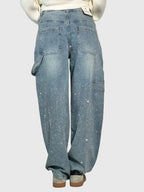 Relaxed Trousers with Sparkling Detail