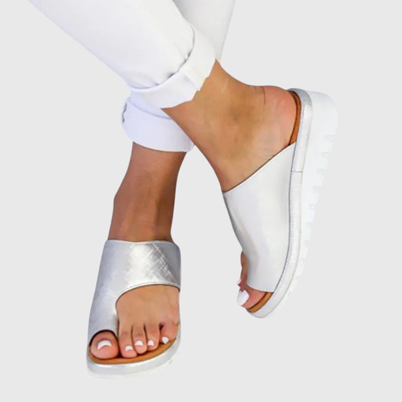 Summer Sandals with Slip-Resistant Sole and Metallic Options