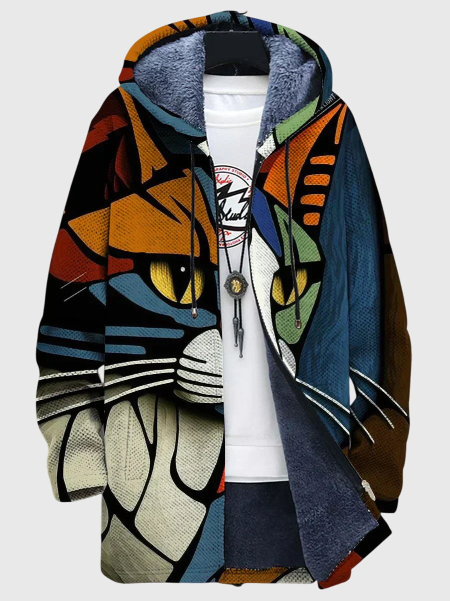 Artistic Print Jacket with Comfortable Fit