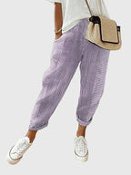 Relaxed Trousers with Elasticated Waist and Pockets