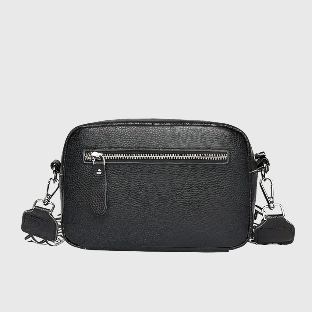 Leather Look Shoulder Bag with Adjustable Strap