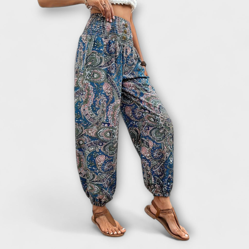 Patterned Trousers with Bold Graphic Design