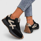 Contrast Panel Trainers with Cushioned Footbed