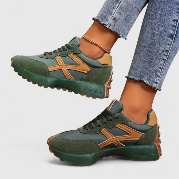 Contrast Panel Trainers with Cushioned Footbed