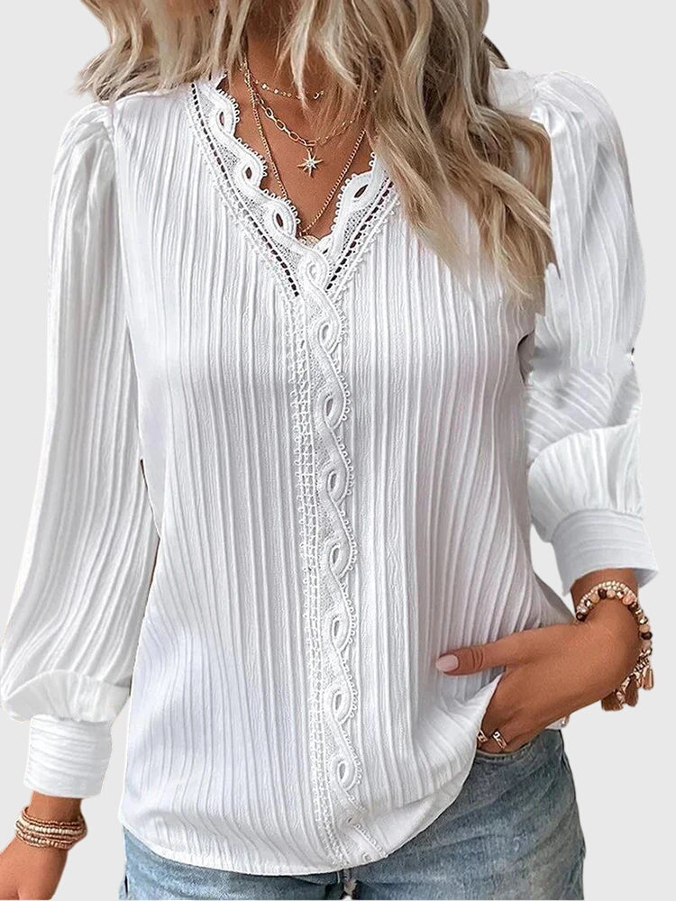Pullover Blouse with Clean Classic Line