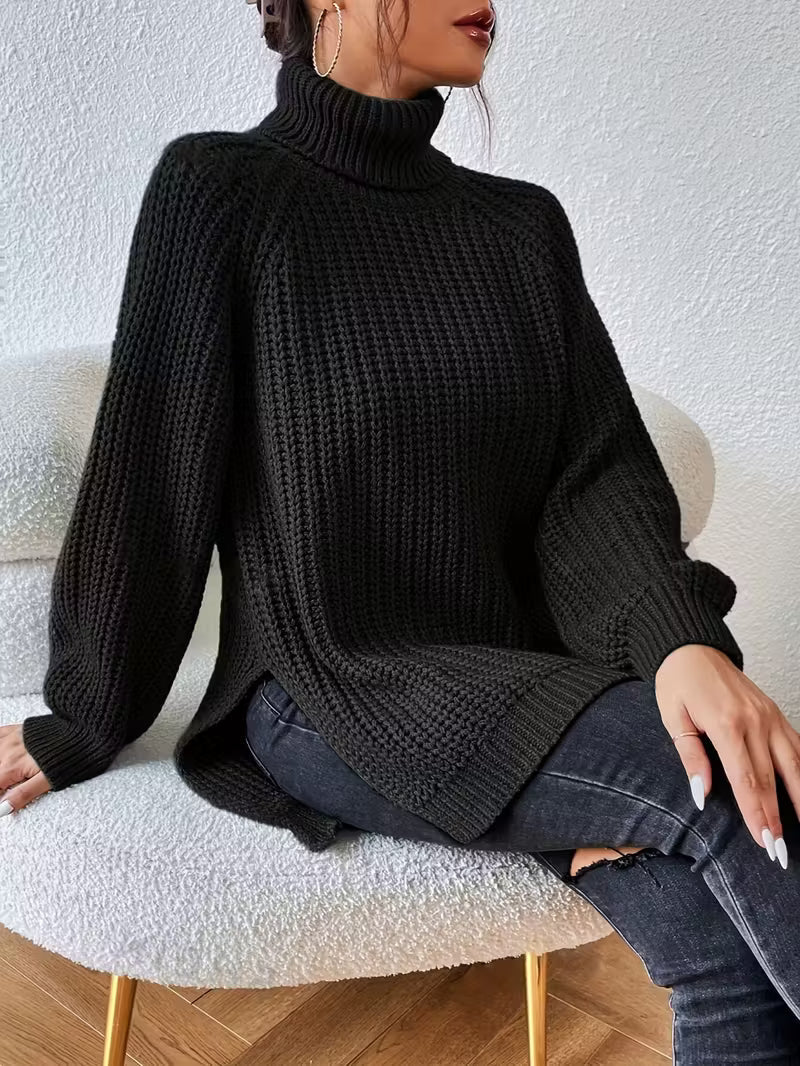 Oversized Crew Neck Jumper with Relaxed Fit