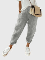 Relaxed Trousers with Elasticated Waist and Pockets