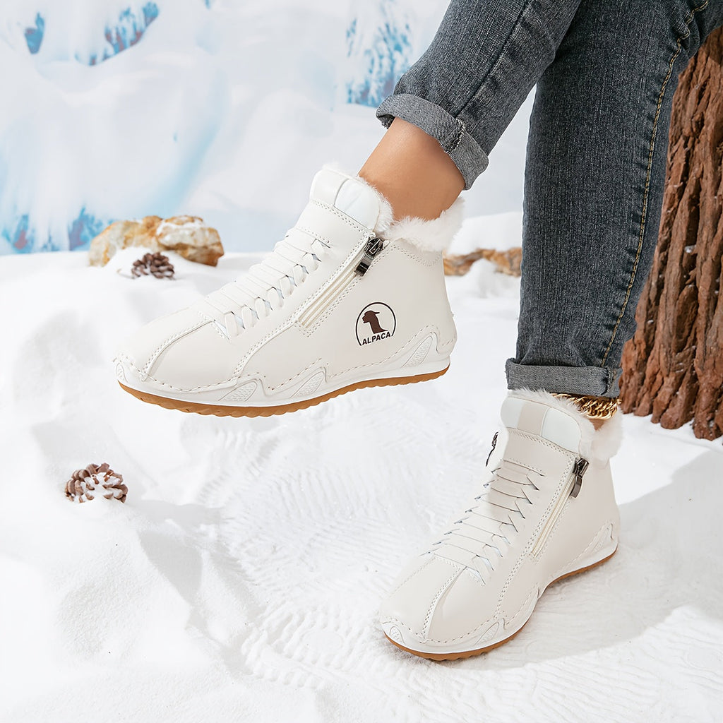 Lined Winter Boots with Wide Toe Box