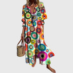 Bohemian Dress with Flowing Silhouette and Fine Detail