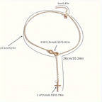 Simple Infinity Cross Short Necklace in Gold Colour