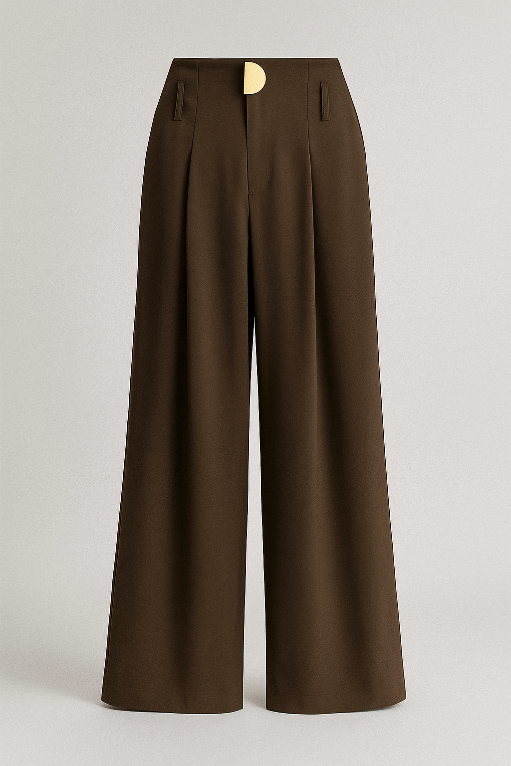 Pantalones anchos de talle alto con detalle de pinzas