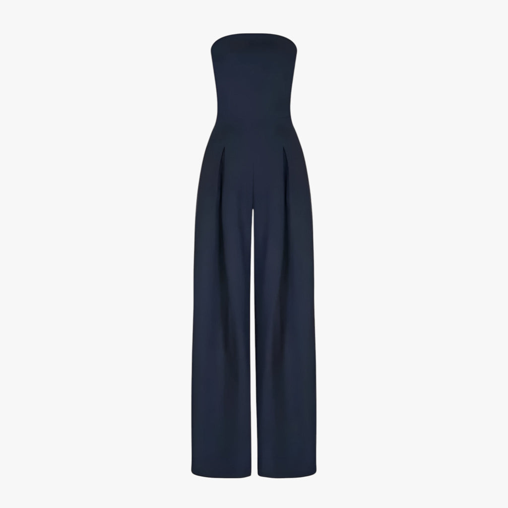 Strapless Corset-Effect Jumpsuit with Sculpted Fit