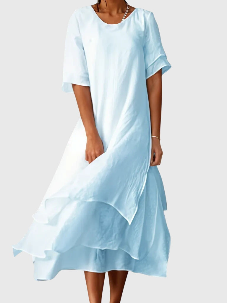 Lightweight Dress with Graceful Draped Fit