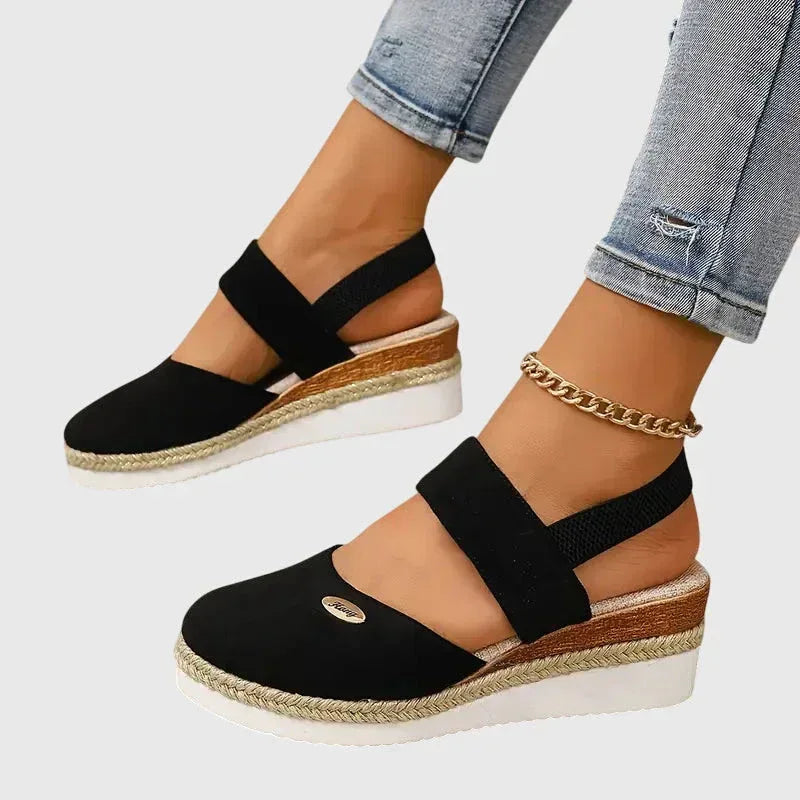 Platform Sandals with Cushioned Footbed and Wide Base