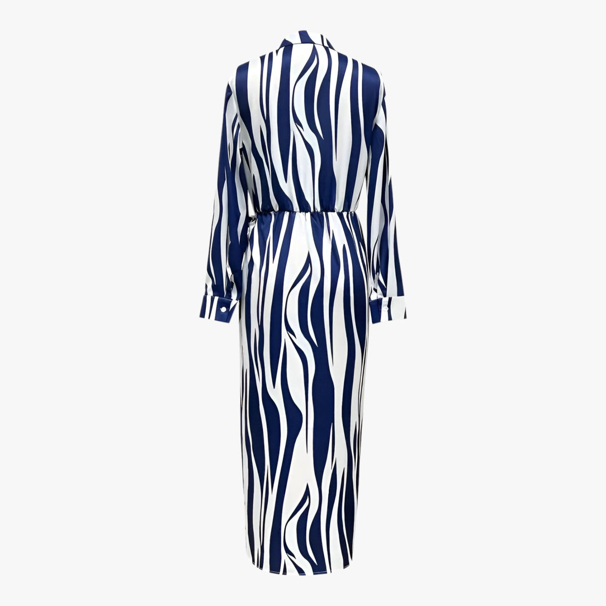 Printed Chiffon Maxi Dress with a Flattering V-Neck