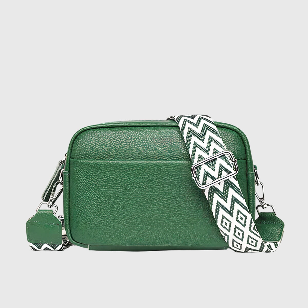 Leather Look Shoulder Bag with Adjustable Strap