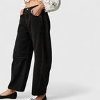 Wide Leg Trousers with Elongating Relaxed Fit