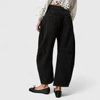 Wide Leg Trousers with Elongating Relaxed Fit