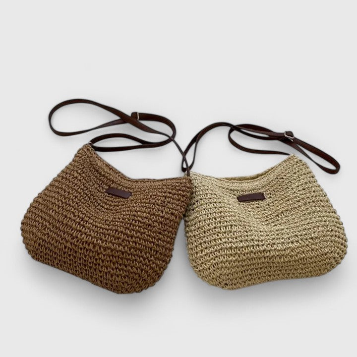 Slouchy Shoulder Bag with Zip Closure and Pockets