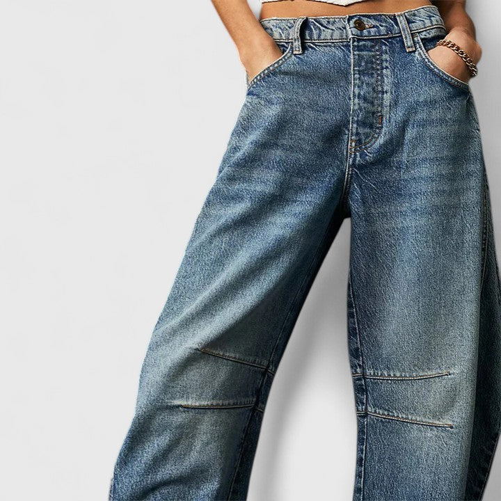 Wide Leg Trousers with Elongating Relaxed Fit