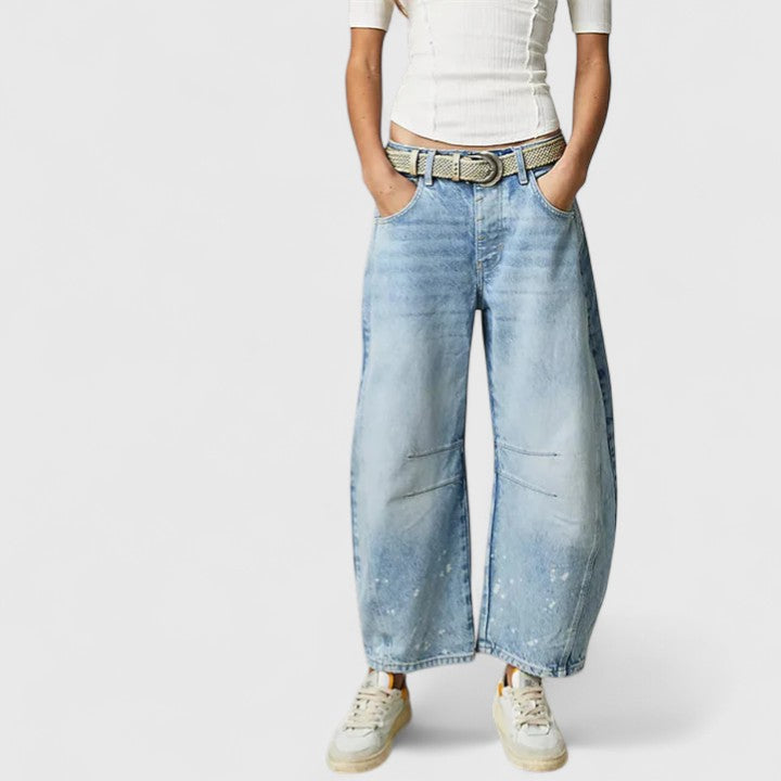 Wide Leg Trousers with Elongating Relaxed Fit