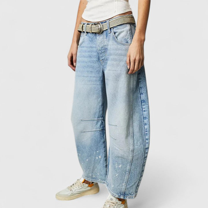 Wide Leg Trousers with Elongating Relaxed Fit