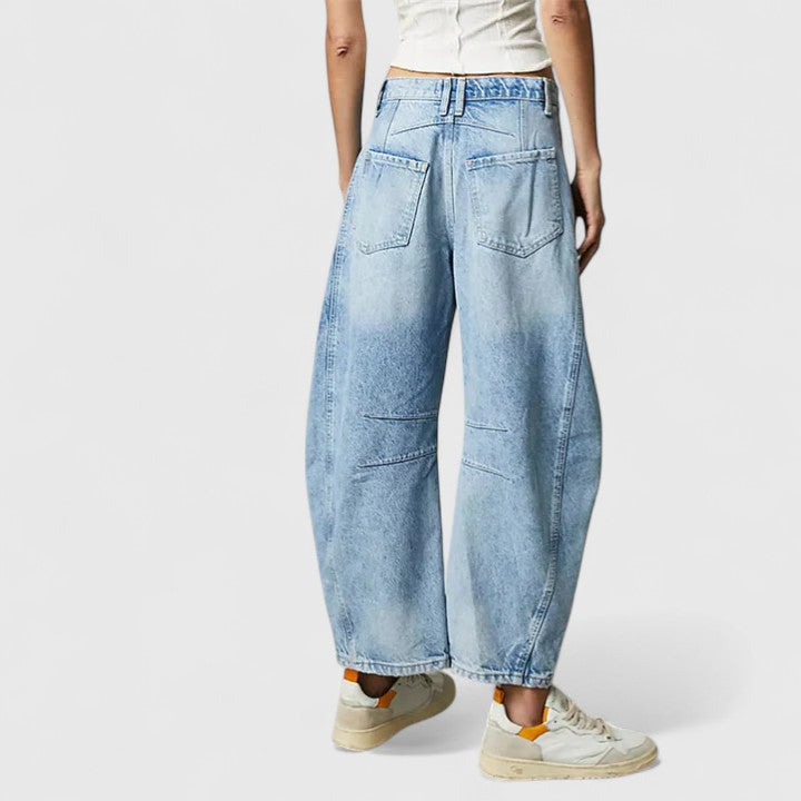 Wide Leg Trousers with Elongating Relaxed Fit