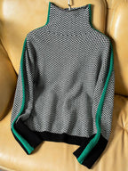 Striped Jumper with High Collar